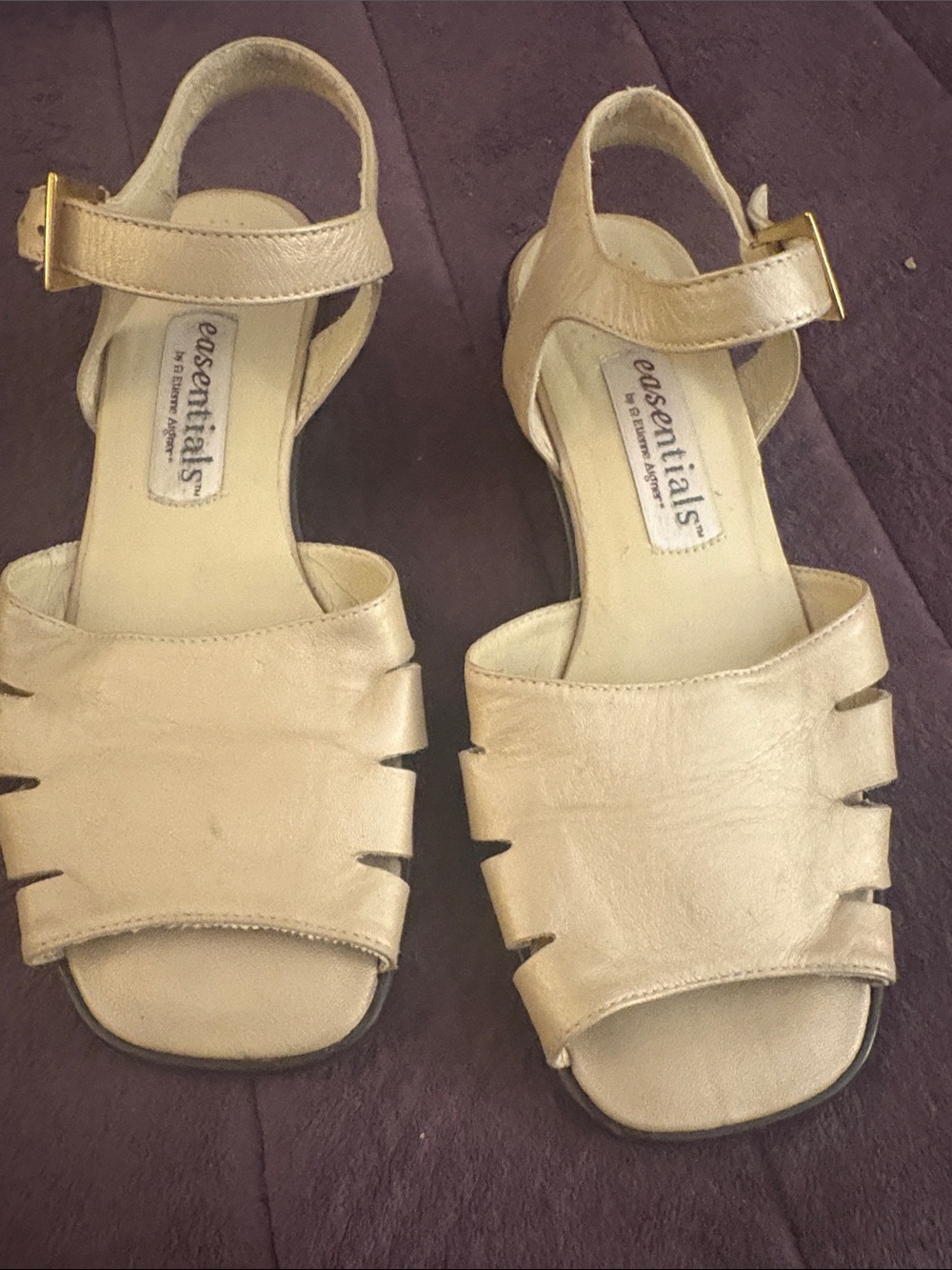 Etienne Aigner Essentials leather women’s sandals, 61/2 wide
